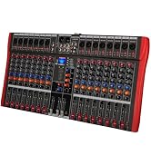 5 Core Audio Mixer 16 Channel DJ Mixing Board Professional Bluetooth USB Analog Mezclador De Audi...