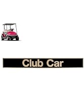 Drive-up Name Plate for Club Car Precedent, Black Gold Decal for Golf Cart 15.74"×2.24" Emblem