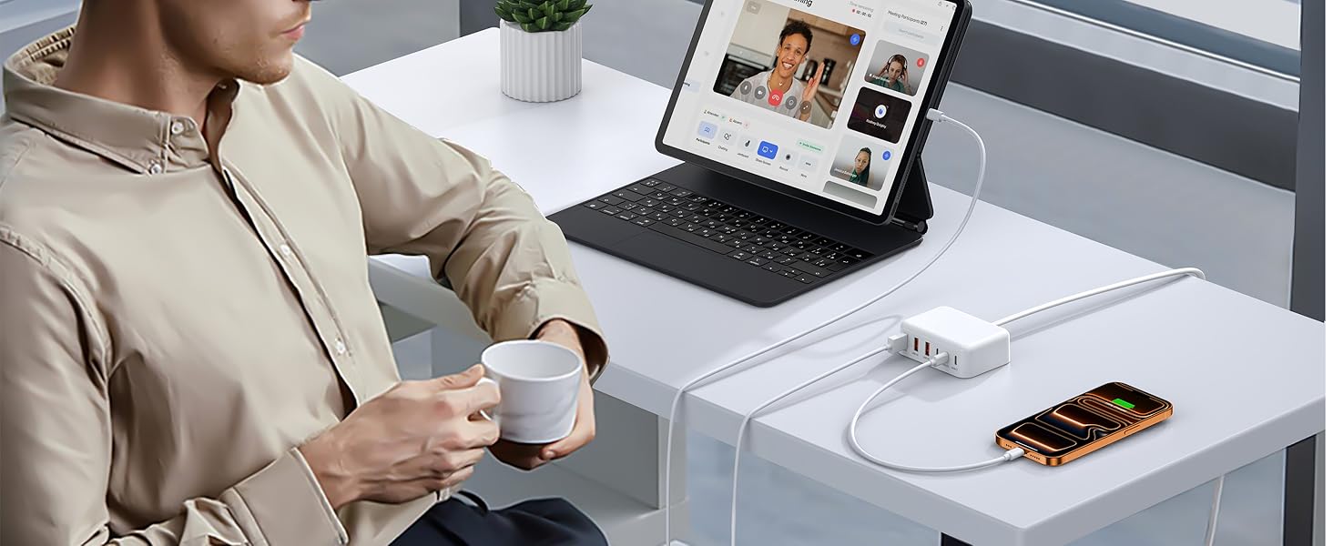 6 Ports for Fast Charging