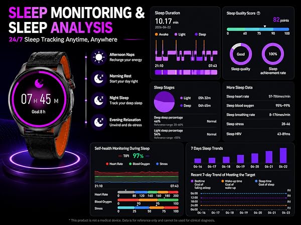 Smart watch with sleep Monitoring