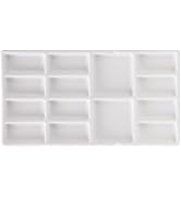 MEEDEN 14-Well Ceramic Paint Palette, Porcelain Watercolor Painting Palette, Porcelain Paint Tray...