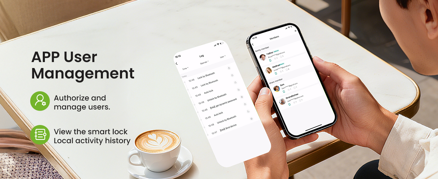smart door lock with knob