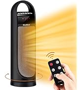 GiveBest Tower Space Heater, Portable Ceramic Heater 1500W/900W with Remote Control, Timer, Therm...