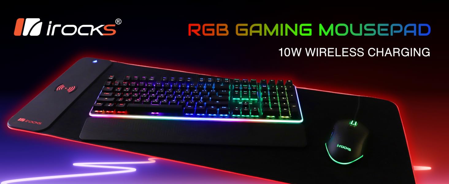 Irocks RGB Gaming Mouse Pad