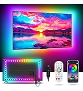 MORIACC LED Lights for TV, TV LED Lights That Sync with TV Lights Behind, 9.84 ft RGB TV LED Back...