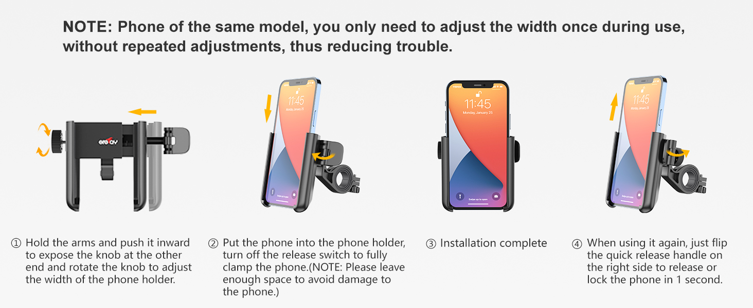 PB05AD Grefay Bike Phone Mount