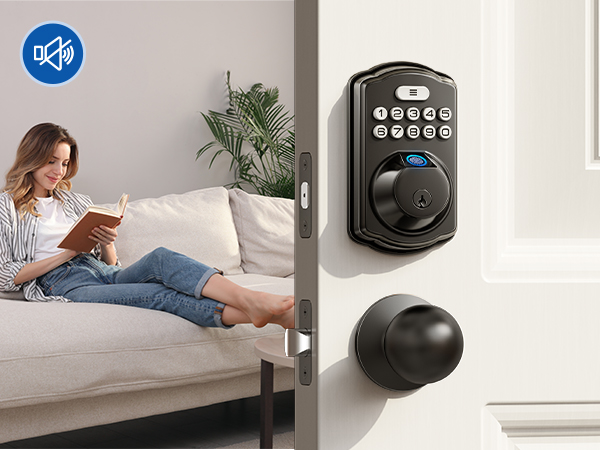 keyless entry door lock with knobs