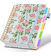 Spiral Journal Notebooks for Work, 300 Pages 5 Subject Notebook College Ruled with Dividers &amp; Tab...