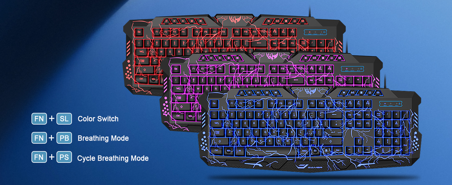 mouse and keyboard combo light up keyboard