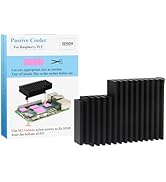 Geekworm 15mm Thickness Aluminum Alloy Passive Heatsink Cooler H509 for Raspberry Pi 5 2GB/4GB/8G...