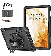 Case for Samsung Tab S7/S8 11 Inch 2022: Military Grade Shockproof Protective TPU Cover for Galax...