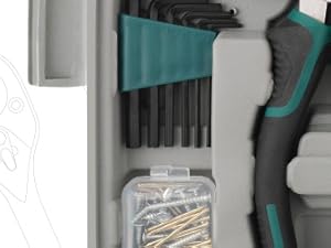 Hi-Spec 13pc Green Small Compact Hand Tool Kit Set