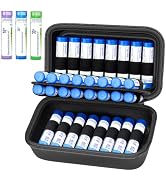 Homeopathic Remedy Storage Organizer, Travel Case for Small Glass Vials &amp; Tubes, Durable Water-Re...