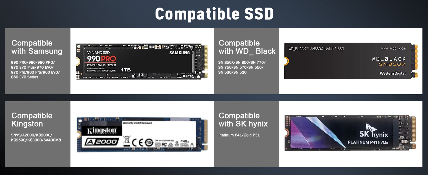 VCOM M.2 NVMe SATA SSD Enclosure