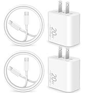 for iPhone 16 Charger, 2-Pack 20W Fast USB C Charger Block for iPhone 16e/16/15 Pro Max/Plus, iPa...