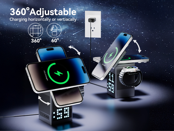 Multi-functional wireless charging station for gifts