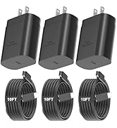 Type C Charger Fast Charging-25W USB C Block with USBC Charger Cable 10 ft Compatible with Samsun...