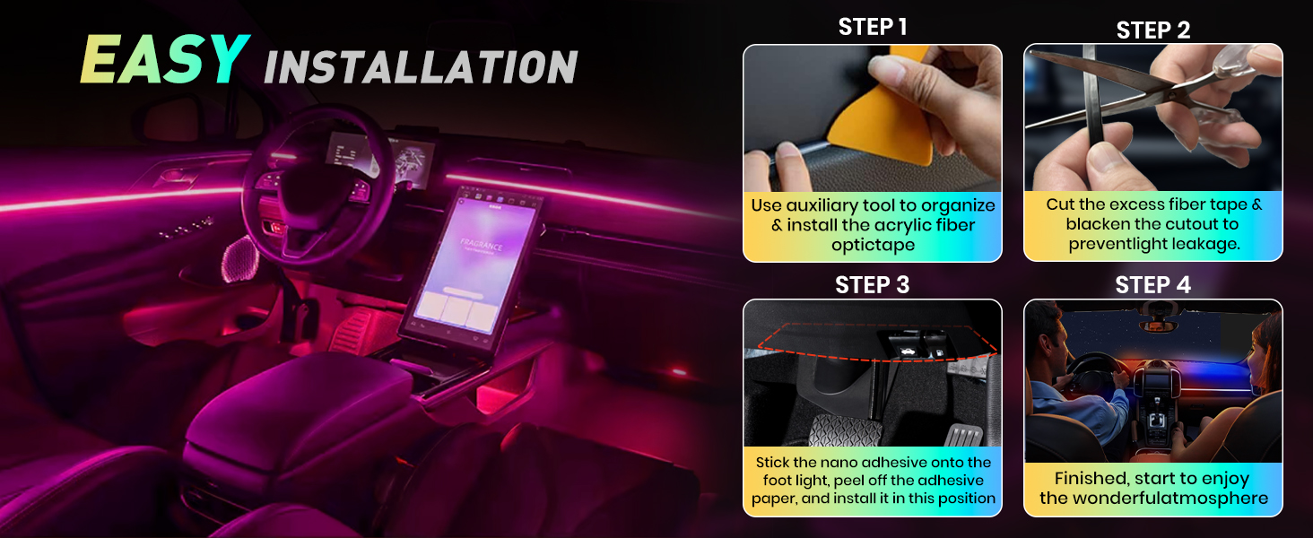 ambient led lights for car ambient lighting ambient lighting car interior acrylic led car light