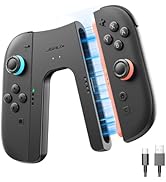 JSAUX Switch 2 Charging Grip for Nintendo Switch 2, Magnetic Grip Controller Compatible with Swit...