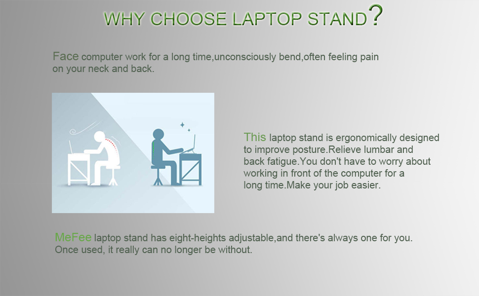 Ergonomic Adjustable Laptop Stand for Desk with Phone Holder & 360° Rotation - Foldable Portable Sta...