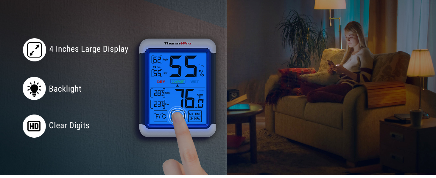 humidity sendor humidity gauge room thermometer temperature and humidity monitor