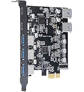 XRIKUI PCIe to USB 3.0 5X USB-A and 2X USB-C Ports Expansion Card,PCI Express Internal USB 3 Hub ...