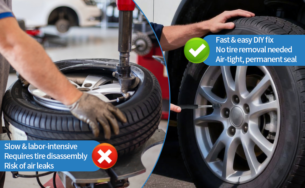 fix a flat tire repair kit car tire repair kit tire plug kit heavy duty professional