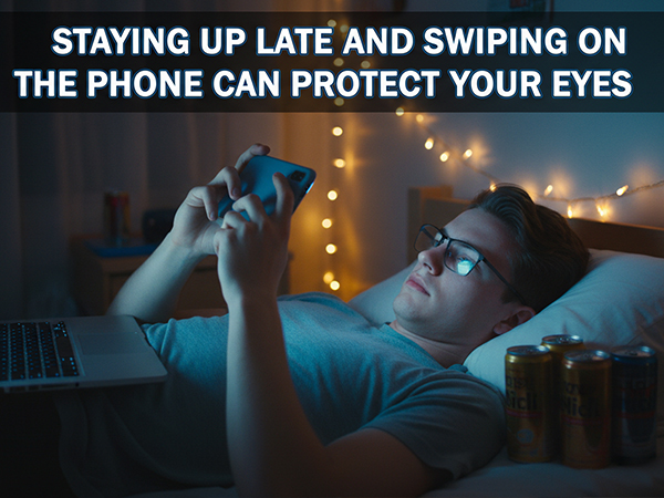 Eye protection before bedtime
