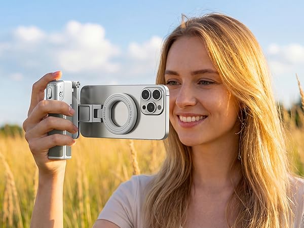 phone camera grip handle smartphone mobile selfie stick tripod for iphone 16 17 pro max
