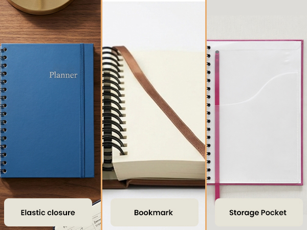 Undated Monthly and Weekly Planner - 12 Month Calendar Planner Notebook with Week Days
