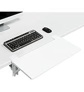 BONTEC Ergonomics Desk Extender Tray, 20x9.5 Inch Table Mount Arm Rest Shelf, 90° Foldable Keyboa...