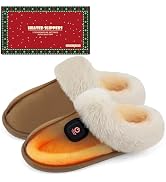 Auccipal Heated Slippers Women, 2500mAh Rechargeable Heated Feet Warmers for Winter, Heated Shoes...