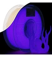 AMOLEN PLA 3D PLA Printer Filament, 1.75mm Glow in The Dark Deep Blue PLA Filament for 3D Printin...