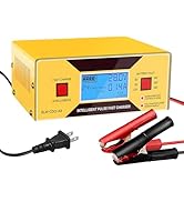 Car Battery Charger Automatic, 6/8/12/14/16/24V Adjustable Voltage Battery Charger 0-10A, Battery...