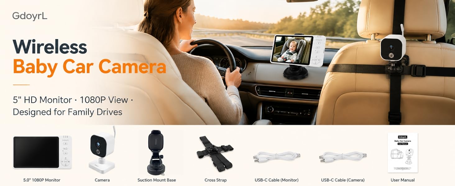 Wireless Baby Car Camera