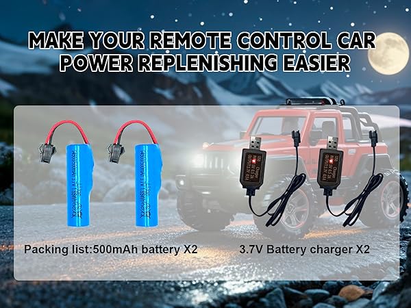 3.7V rechargerable battery 14500 battery RC car battery RC car charger 500ma