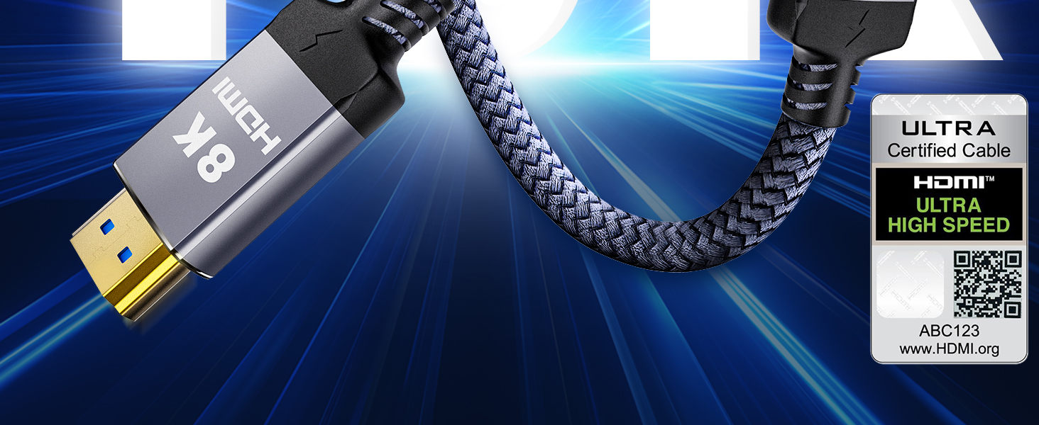 10K 8K HDMI 2.1 Cable, Certified Ultra High Speed HDMI Cable,HDMI cord,hdmi to hdmi cable