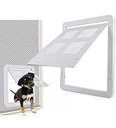 Cdycam Dog Cat Door for Screen Door with Magnetic Flap Lockable, Magnetic Closure Sturdy Screen P...