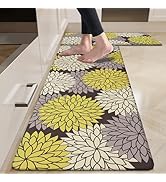 Anti Fatigue Kitchen Rug Sets 2 Piece Non Slip Kitchen Mats for Floor Cushioned Kitchen Rugs...