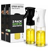 BOKKY Olive Oil Sprayer for Cooking 2 in 1, 220ml Glass Olive Oil Spray Bottle with Continuous Fi...