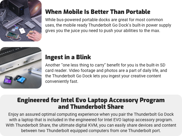 Supports new Intel Thunderbolt Share technology with full Thunderbolt Share enablement