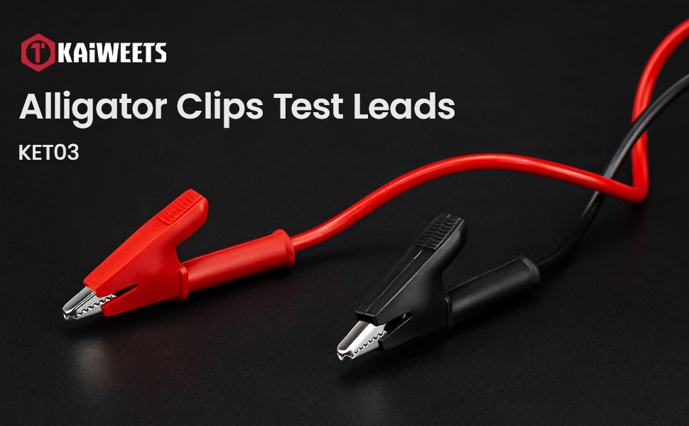 2PCS KAIWEETS Alligator Clip Test Leads for Electrical Testing Experiment