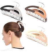 3 PCS Large Hair Claw Clips Stylish Hair Clips for Women 3.5 Inch Double Layer Hair Clips Acrylic...