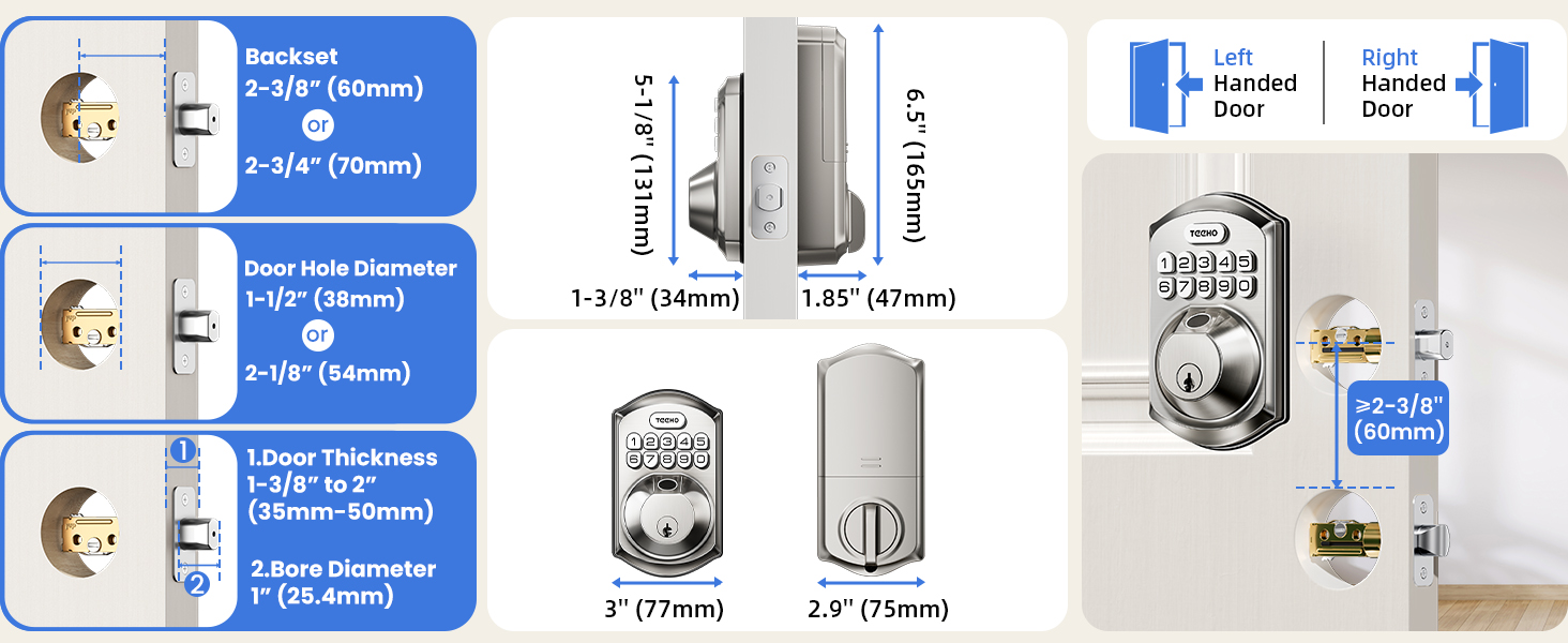 Suitable for front doors, side doors, basements, and storage rooms