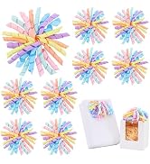 TONIFUL Pastel Curly Bows 5 Inch x 8 Counts Curly Ribbon Gift Bows for Gift Wrapping, Wine Bottle...