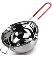 Stainless Steel Double Boiler Pot with Heat Resistant Handle for Melting Chocolate, Candy and Can...
