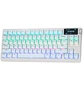 EPOMAKER G84 PRO Wireless Gaming Keyboard with Screen&Knob, 75% Creamy Mechanical Keyboard, 8000m...
