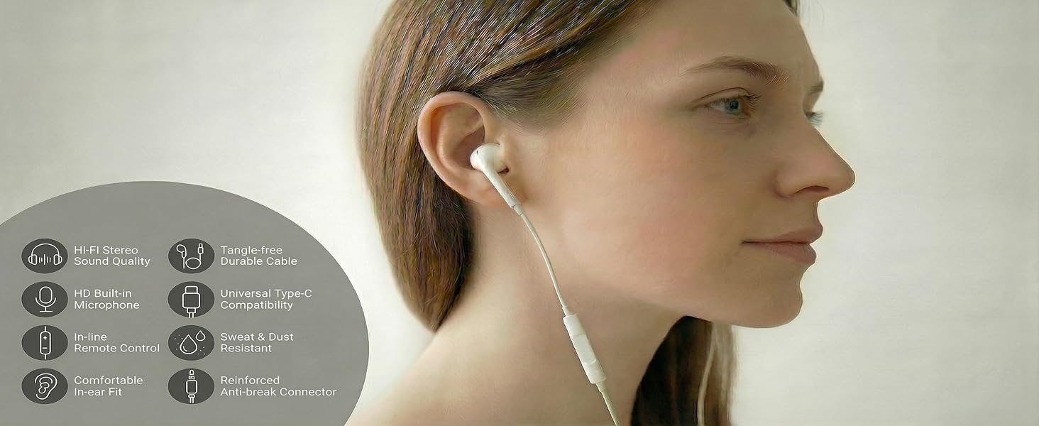 USB C Headphones for iPhone 17