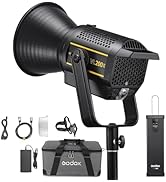 Godox VL200 II LED Video Light with BD-04 Barndoor Kit&amp;LETWING 8 Color Filters,215W 5600K Bowens ...
