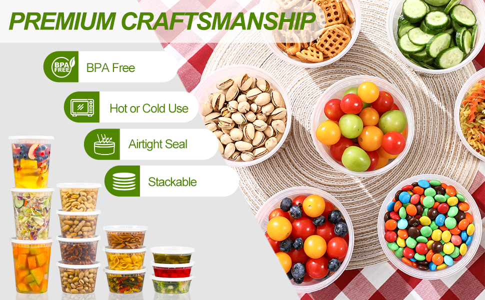 Deli Food Containers with lids